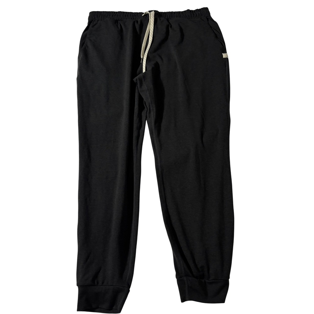 Vuori Performance Jogger Black Heather Women Large VW303 Drawstring Yoga Pants